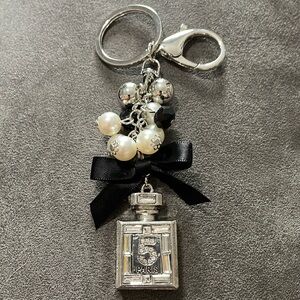 Bag or Key Charm Faux Pearls